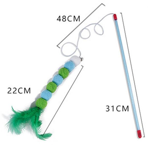 cat toys 1pc pet teasing stick pompom feather wand funny kitten interactive for household animals cats entertainment
cat toys 1pc pet teasing stick pompom feather wand funny kitten interactive for household animals cats entertainment