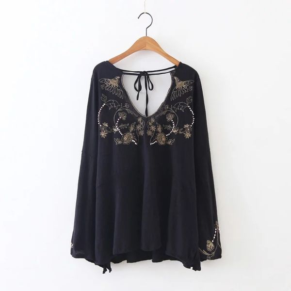 women embroidery beading v-neck knitting t-shirt casual femme long sleeve t591 210430, White
women embroidery beading v-neck knitting t-shirt casual femme long sleeve t591 210430, White