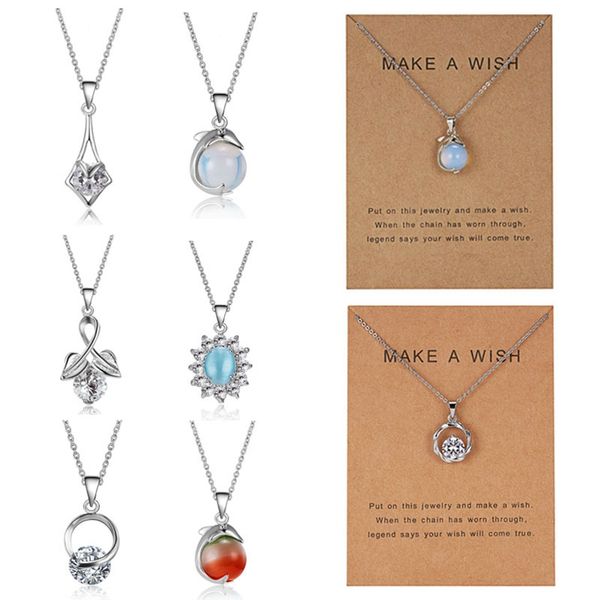 dogeared necklace make a wish dolphin natural stone paper card pendant personalized clavicle chain manufacturer wholesale, Silver
dogeared necklace make a wish dolphin natural stone paper card pendant personalized clavicle chain manufacturer wholesale, Silver
