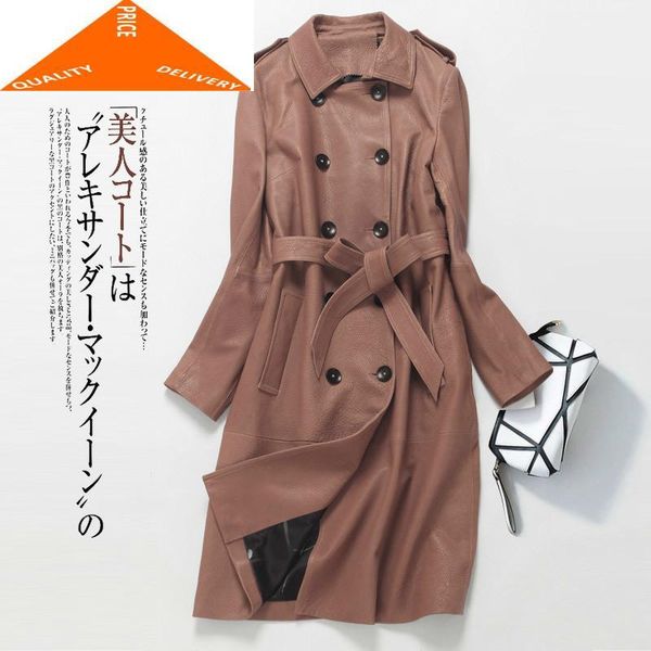 women's leather & faux sheepskin 100% natural coat female long genuine jackets women slim streetwear spring autumn outwear clothes 8057, Black
women's leather & faux sheepskin 100% natural coat female long genuine jackets women slim streetwear spring autumn outwear clothes 8057, Black