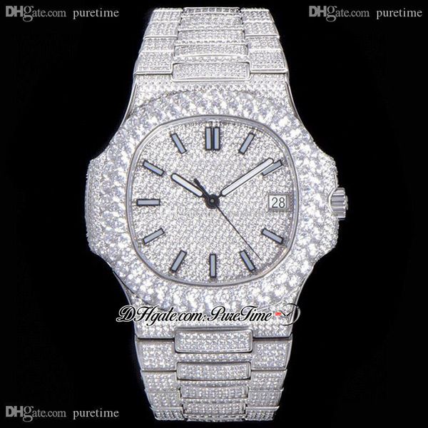 2021 twf paved diamonds 5711 324sc 324cs automatic mens watch stick markers fully iced out diamond stainless steel bracelet super edition je, Slivery;brown
2021 twf paved diamonds 5711 324sc 324cs automatic mens watch stick markers fully iced out diamond stainless steel bracelet super edition je, Slivery;brown