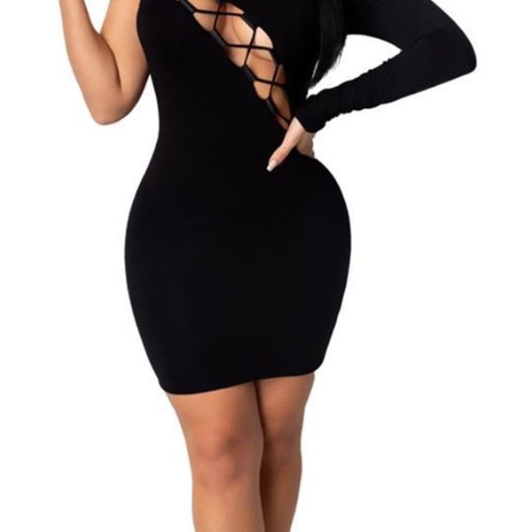 casual pack hips hollow out fashion night club dresses females step slim womens expose breast dress one sleeve, Black;gray
casual pack hips hollow out fashion night club dresses females step slim womens expose breast dress one sleeve, Black;gray