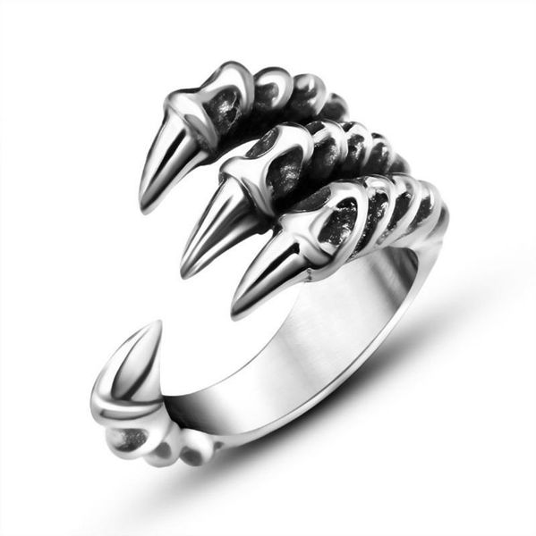 cluster rings retro fashion trend punk man domineering open sharp dragon claw personality ring, Golden;silver
cluster rings retro fashion trend punk man domineering open sharp dragon claw personality ring, Golden;silver