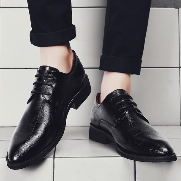 dress shoes business suit for men in the spring and autumn of 2021 british men's trend versatile, Black
dress shoes business suit for men in the spring and autumn of 2021 british men's trend versatile, Black