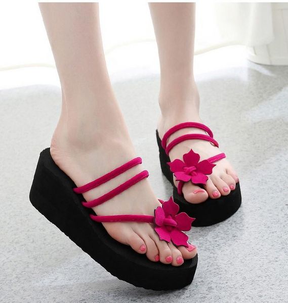 sandals women's summer style and slippers fashion outer wear wedge heel thick bottom flip flops zapatos mujer, Black
sandals women's summer style and slippers fashion outer wear wedge heel thick bottom flip flops zapatos mujer, Black
