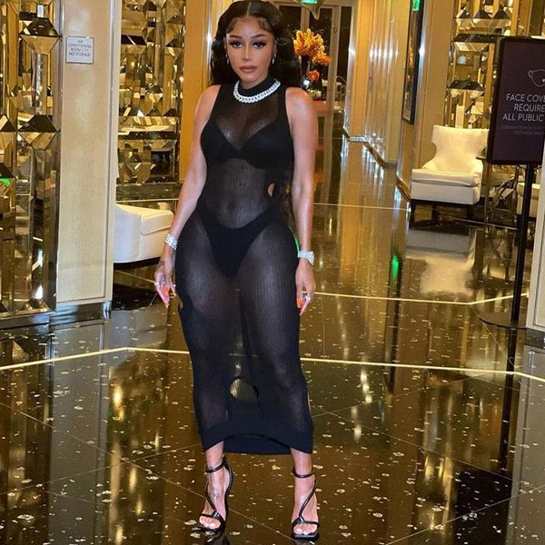 casual dresses hollow out transparent maxi for women's clothing sleeveless see through sheath lace party wear dress female, Black;gray
casual dresses hollow out transparent maxi for women's clothing sleeveless see through sheath lace party wear dress female, Black;gray