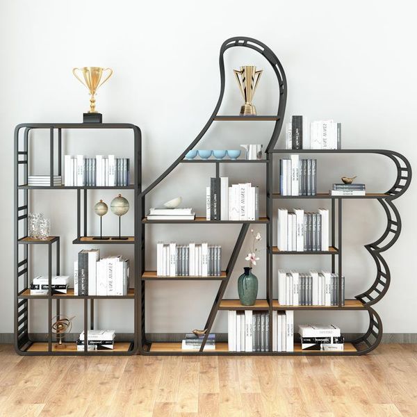 hooks & rails nordic iron solid wood bookshelf shelf simple modern study creative floor children's bookcase office
hooks & rails nordic iron solid wood bookshelf shelf simple modern study creative floor children's bookcase office