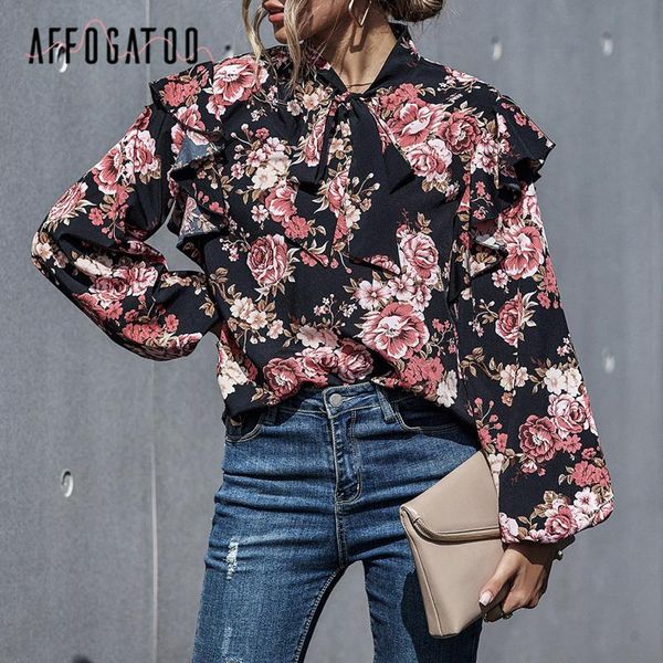 women's blouses & shirts affogatoo bohemian lotus leaf black lantern sleeve loose fashion long holiday flower pattern personalized, White
women's blouses & shirts affogatoo bohemian lotus leaf black lantern sleeve loose fashion long holiday flower pattern personalized, White