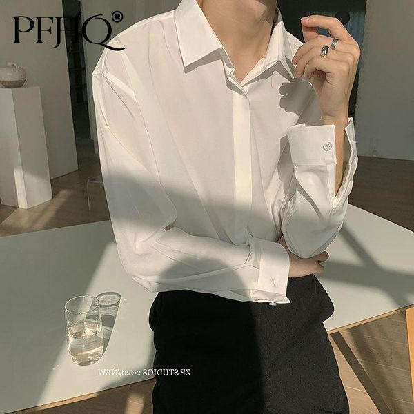 men's casual shirts pfhq korean ins temperament no iron dark green white shirt long sleeve loose trend lapel oversozed 2021 21d3586, White;black
men's casual shirts pfhq korean ins temperament no iron dark green white shirt long sleeve loose trend lapel oversozed 2021 21d3586, White;black