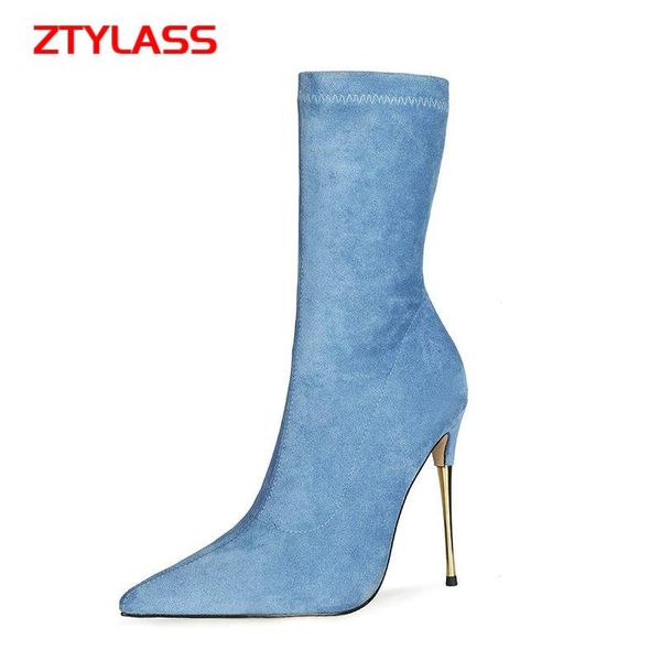 boots sock metal high heel stretch spring autumn women faux leather ankle slip on woman shoes big size 43, Black
boots sock metal high heel stretch spring autumn women faux leather ankle slip on woman shoes big size 43, Black