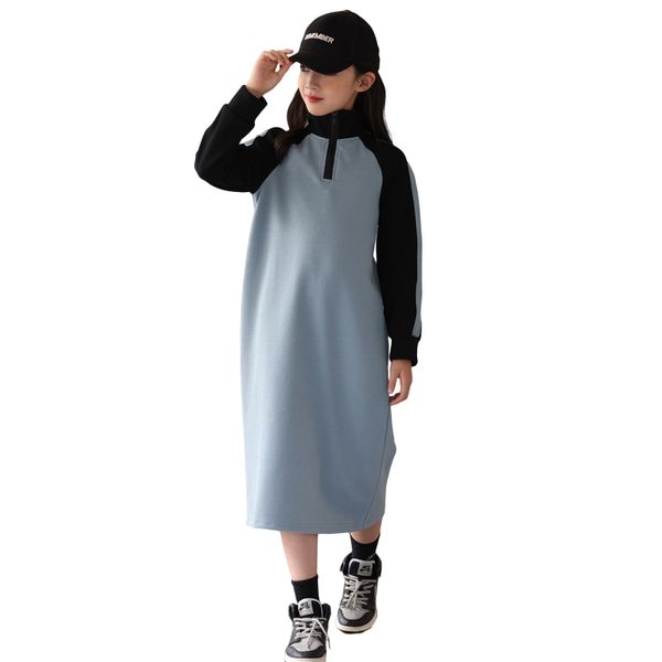 casual dresses original series of youth sweater and leisure dress children's contrast high collar, Black;gray
casual dresses original series of youth sweater and leisure dress children's contrast high collar, Black;gray