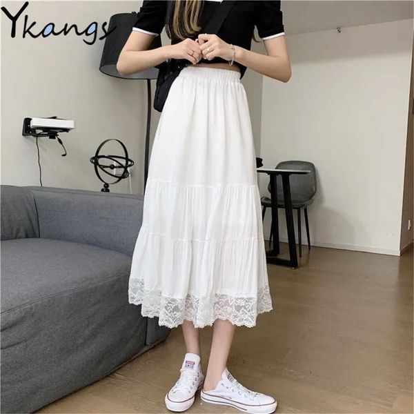 women chiffon lace pleated skirts white black chic a-line skirt korean fashion preppy style vintage high waist patchwork solid 210619
women chiffon lace pleated skirts white black chic a-line skirt korean fashion preppy style vintage high waist patchwork solid 210619