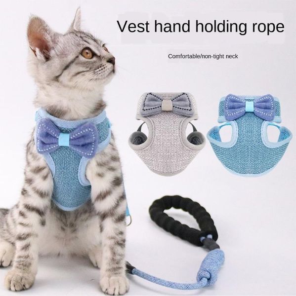 cat collars & leads pet dog puppy accessories nylon breathable small bell harness and leash set vest
cat collars & leads pet dog puppy accessories nylon breathable small bell harness and leash set vest