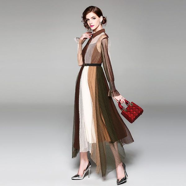 casual dresses make spot european summer cultivate one's morality show thin contrast color lumbar gauze dress, Black;gray
casual dresses make spot european summer cultivate one's morality show thin contrast color lumbar gauze dress, Black;gray