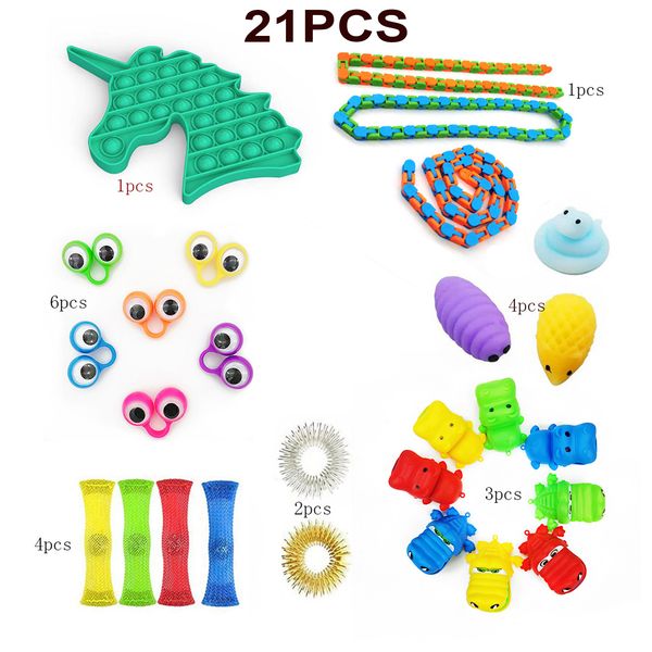 20/21/25pcs pack fidget sensory toy set stress relief toys autism anxiety relief stress pop bubble fidget toys for kids adults
20/21/25pcs pack fidget sensory toy set stress relief toys autism anxiety relief stress pop bubble fidget toys for kids adults