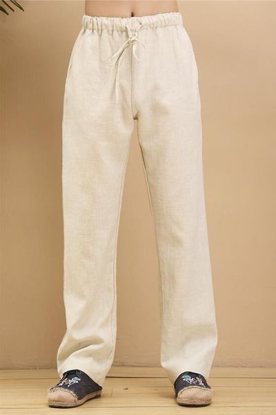 men's pants thick quality cotton linen trousers elastic waist loose flaxen men casual solid color straight long 7colors bcmb, Black
men's pants thick quality cotton linen trousers elastic waist loose flaxen men casual solid color straight long 7colors bcmb, Black