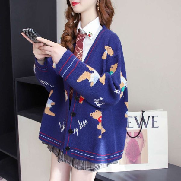 women's sweaters sweaterscartoon cardigan women spring and autumn loose lazy style student net red fried street sweater coat fato, White;black
women's sweaters sweaterscartoon cardigan women spring and autumn loose lazy style student net red fried street sweater coat fato, White;black