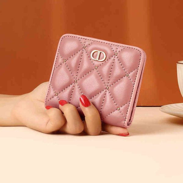 2021 leather wallet women's short korean fashion folding card bag sheepskin double fold ultra-thin checkered women, Red;black
2021 leather wallet women's short korean fashion folding card bag sheepskin double fold ultra-thin checkered women, Red;black