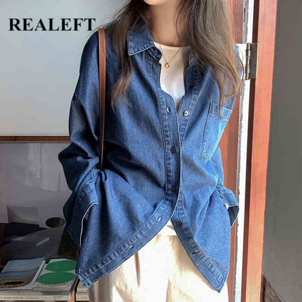 spring summer one pocket women's denim blouse long sleeve turn-down collar solid loose jeans outwear female 210428, White
spring summer one pocket women's denim blouse long sleeve turn-down collar solid loose jeans outwear female 210428, White