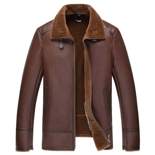 men's leather & faux real wool fur coat winter jacket men sheep shearling coats man jackets plus size jaqueta de couro 37-1850 yy505 hy, Black
men's leather & faux real wool fur coat winter jacket men sheep shearling coats man jackets plus size jaqueta de couro 37-1850 yy505 hy, Black