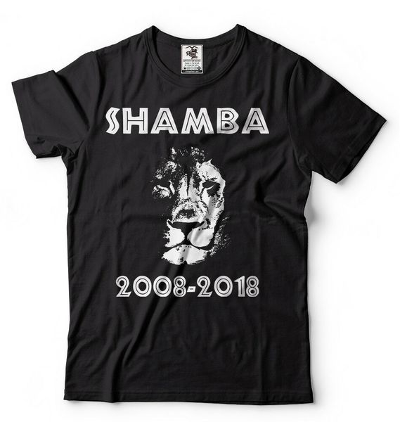 shamba the lion t-shirt rip shamba 2008-2018 shamba captive lion sdead tee, White;black
shamba the lion t-shirt rip shamba 2008-2018 shamba captive lion sdead tee, White;black