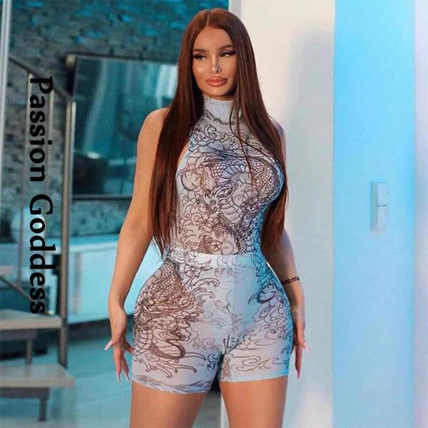 women's tracksuits harajuku women 2 piece mesh suits gothic dragon printed slim bodysuit high waist shorts party see-through two outfit, Gray
women's tracksuits harajuku women 2 piece mesh suits gothic dragon printed slim bodysuit high waist shorts party see-through two outfit, Gray