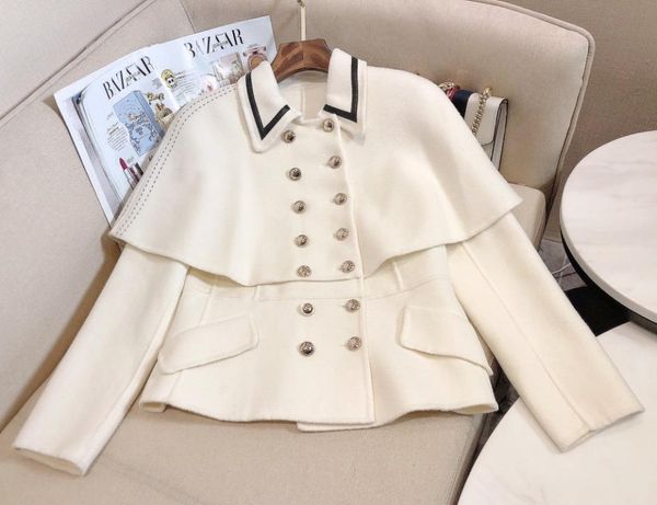 ladies 2021 fashion long sleeve contrast lapel double-faced cashmere cape coat 1201 women's jackets, Black;brown
ladies 2021 fashion long sleeve contrast lapel double-faced cashmere cape coat 1201 women's jackets, Black;brown
