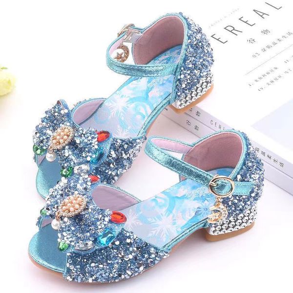 2021 New Girls Sandals Blue Frozen Kids Crystal Childrens High Heels Western Princess Soft Sole Bow Shoes GSS22, 01
2021 New Girls Sandals Blue Frozen Kids Crystal Childrens High Heels Western Princess Soft Sole Bow Shoes GSS22, 01