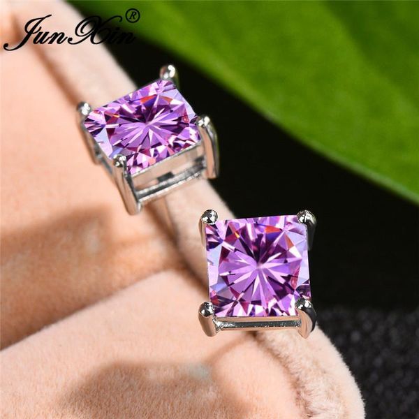 stud cute pink austrian crystal square earrings princess cut zircon stacking female wedding for women jewelry cz, Golden;silver
stud cute pink austrian crystal square earrings princess cut zircon stacking female wedding for women jewelry cz, Golden;silver
