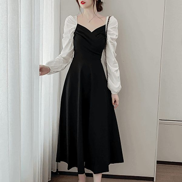 casual dresses 2021 summer women vintage elegantes long cottagecore splicing sleeve 9nk4, Black;gray
casual dresses 2021 summer women vintage elegantes long cottagecore splicing sleeve 9nk4, Black;gray