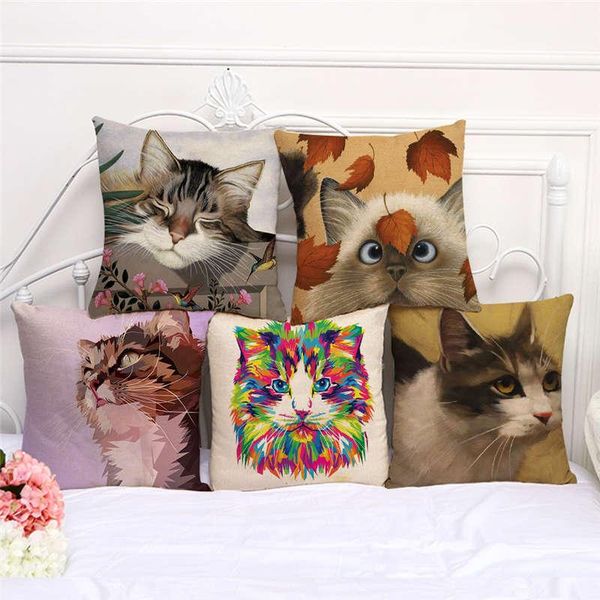 pillow case throw cases cute cat animal pet cushion cover 45x45cm home living room decoration linen/cotton pillowcover sofa car decor
pillow case throw cases cute cat animal pet cushion cover 45x45cm home living room decoration linen/cotton pillowcover sofa car decor