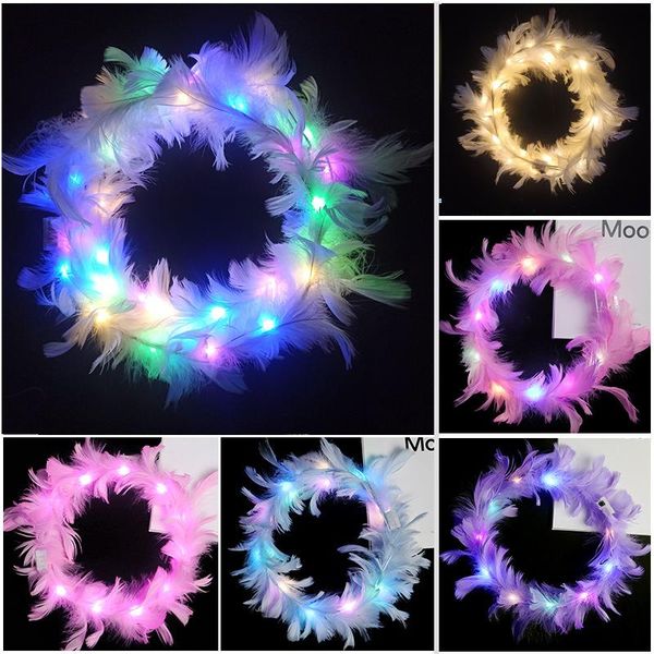 party decoration feather light up glow headband flashing blinking hair bands headwear women girls christmas halloween supplies
party decoration feather light up glow headband flashing blinking hair bands headwear women girls christmas halloween supplies