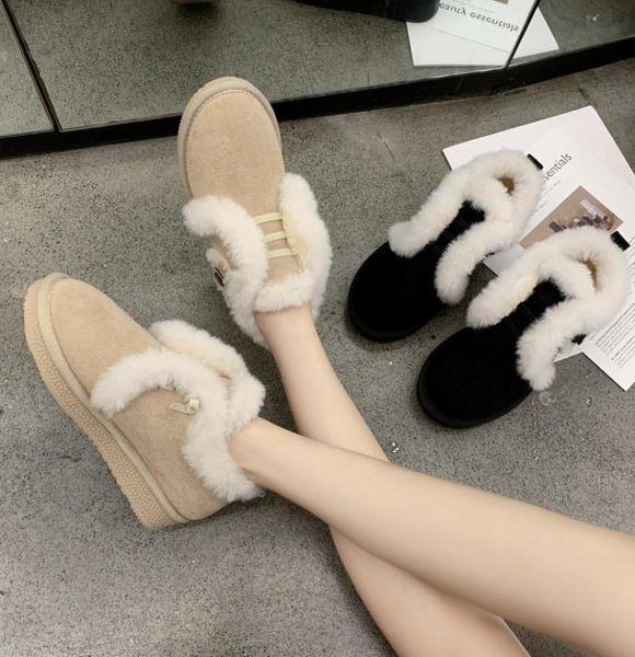 boots 2021 women winter snow warm flat plus size platform lace up ladies women's shoes flock fur suede ankle female, Black
boots 2021 women winter snow warm flat plus size platform lace up ladies women's shoes flock fur suede ankle female, Black