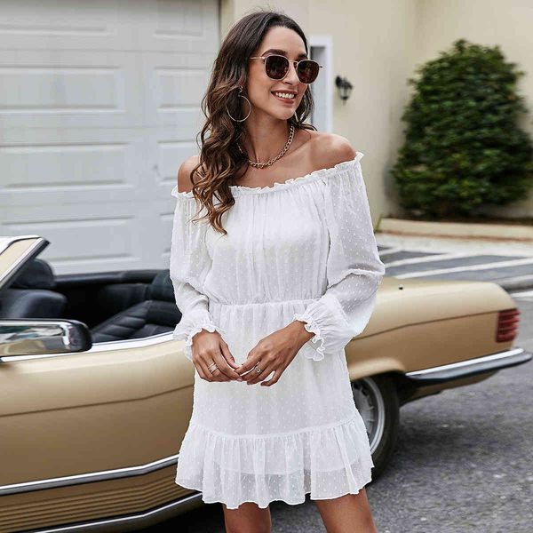 spring chest wrapping slash neck white solid elegant fashion women's knee-length dress 210524, Black;gray
spring chest wrapping slash neck white solid elegant fashion women's knee-length dress 210524, Black;gray