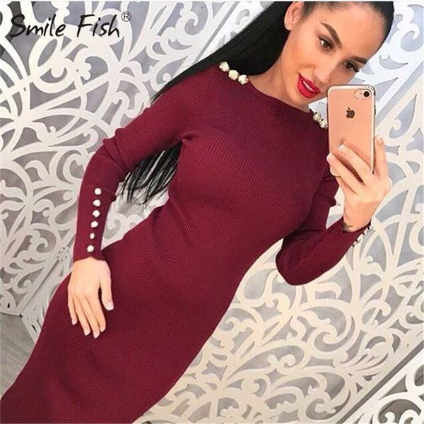 fashion autumn winter women dress package hip long sleeve knitted o-neck bodycon es midi party robe femme gv420 211122, Black;gray
fashion autumn winter women dress package hip long sleeve knitted o-neck bodycon es midi party robe femme gv420 211122, Black;gray