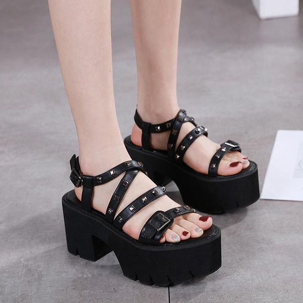 women shoes block heels summer chunky sandals platform ladies zapatos gladiador para las mujeres ymb188, Black
women shoes block heels summer chunky sandals platform ladies zapatos gladiador para las mujeres ymb188, Black