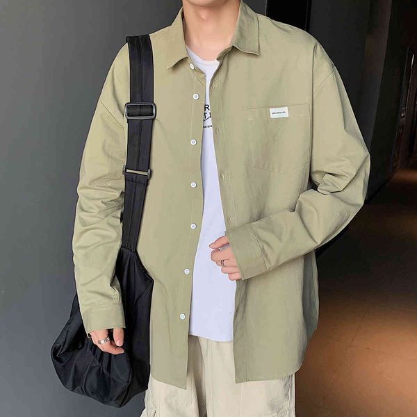 men's casual shirts casual long sleeved shirt, korean white loose large street clothes, button hong kong, spring and autumn, White;black
men's casual shirts casual long sleeved shirt, korean white loose large street clothes, button hong kong, spring and autumn, White;black