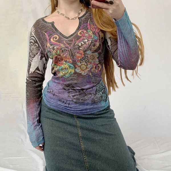 women's t-shirt 90s women autumn crop y2k vintage aesthetic long sleeve o neck cut out pullovers tees clothes harajuku streetwear, White
women's t-shirt 90s women autumn crop y2k vintage aesthetic long sleeve o neck cut out pullovers tees clothes harajuku streetwear, White