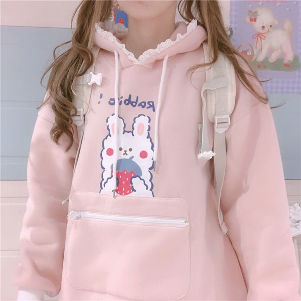harajuku kawaii anime hoodies women lolita winter warm hooded sweatshirt wide cute rabbit strawberry pocket zipper pink pullover, Black
harajuku kawaii anime hoodies women lolita winter warm hooded sweatshirt wide cute rabbit strawberry pocket zipper pink pullover, Black