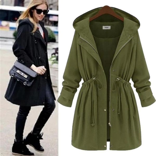 women's trench coats fashion autumn and winter jacket long thin cardigan hooded zipper windbreaker coat women slimming top, Tan;black
women's trench coats fashion autumn and winter jacket long thin cardigan hooded zipper windbreaker coat women slimming top, Tan;black