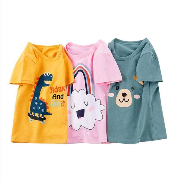 children short sleeve boys girls t shirts kids clothes toddler baby summer cotton cartoon dinosaur rainbow print tee, Blue
children short sleeve boys girls t shirts kids clothes toddler baby summer cotton cartoon dinosaur rainbow print tee, Blue