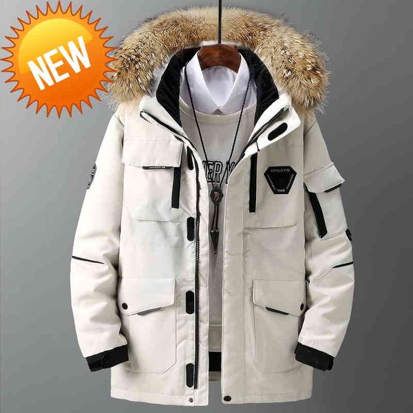 2021 thicken men's down jacket with big real fur collar warm parka -30 degrees men casual waterproof winter coat size 3xl, Black
2021 thicken men's down jacket with big real fur collar warm parka -30 degrees men casual waterproof winter coat size 3xl, Black
