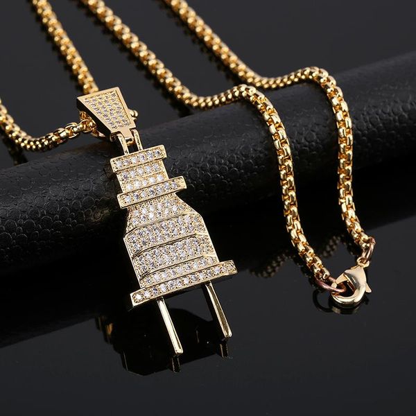 pendant necklaces hip hop gold copper zircon genuine plating quality plug chains bling iced out jewelry gifts men women, Silver
pendant necklaces hip hop gold copper zircon genuine plating quality plug chains bling iced out jewelry gifts men women, Silver
