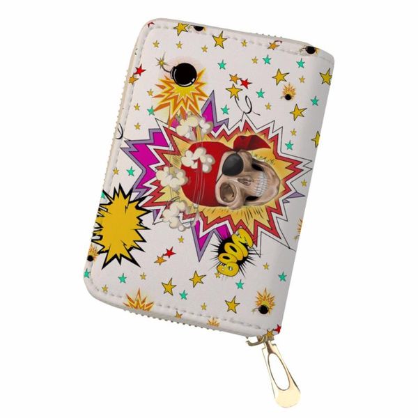 card holders noisydesigns 3d portable passport id holder explosive skull funny lots of little skulls printed business slim wallet, Brown;gray
card holders noisydesigns 3d portable passport id holder explosive skull funny lots of little skulls printed business slim wallet, Brown;gray