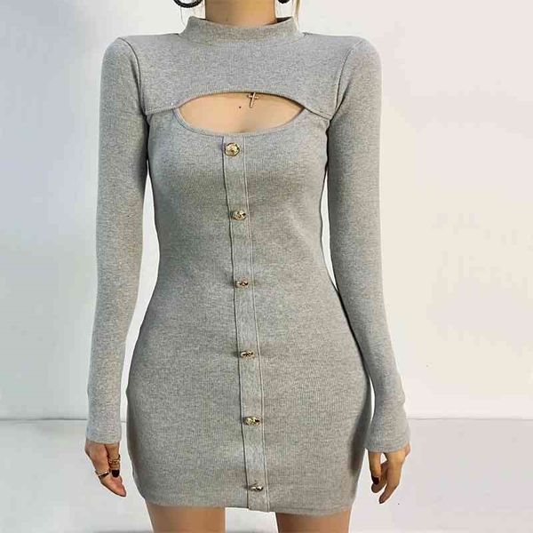 casual dresses long sleeve bodycon women hollow out solid color party vintage slim fit button decor mini nightclub vestidos s, Black;gray
casual dresses long sleeve bodycon women hollow out solid color party vintage slim fit button decor mini nightclub vestidos s, Black;gray