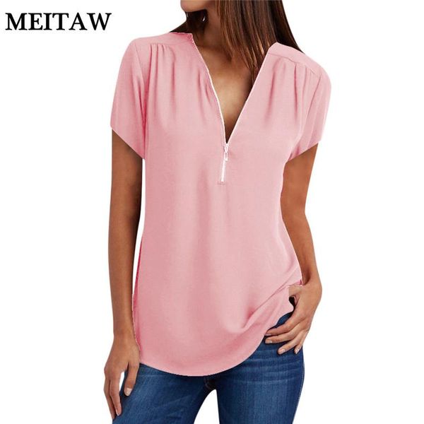 women's blouses & shirts 5xl v neck chiffon blouse women zipper loose shirt 2021 casual solid short sleeve white and plus size
women's blouses & shirts 5xl v neck chiffon blouse women zipper loose shirt 2021 casual solid short sleeve white and plus size