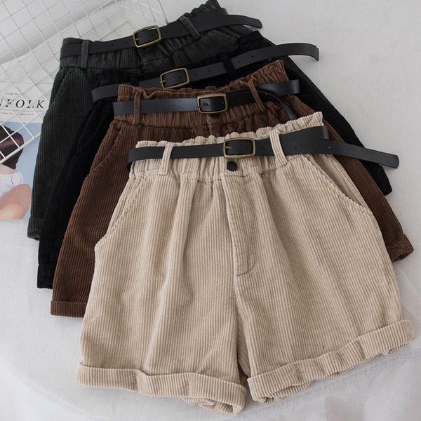 women's shorts 2021 fall winter lady woman fashion green grey black ruffles elastic high waist corduroy , autumn female women wide leg, White;black
women's shorts 2021 fall winter lady woman fashion green grey black ruffles elastic high waist corduroy , autumn female women wide leg, White;black