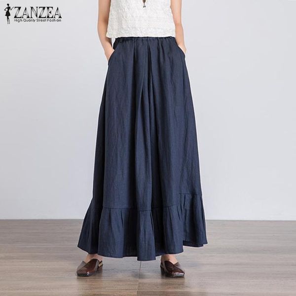 skirts 2021 summer solid ruffled skirt zanzea vintage cotton long women casual elastic waist maxi vestido faldas saia jupe, Black
skirts 2021 summer solid ruffled skirt zanzea vintage cotton long women casual elastic waist maxi vestido faldas saia jupe, Black