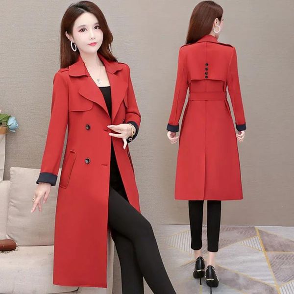 women's trench coats spring long over the knee high-quality windbreaker 2021 trend slim fall clothes fashion large size coat jacket, Tan;black
women's trench coats spring long over the knee high-quality windbreaker 2021 trend slim fall clothes fashion large size coat jacket, Tan;black