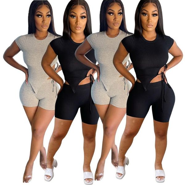 women's tracksuits biker shorts 2 piece set summer short sleeve casual jogger cycling woman gym clothes fitness wear, Gray
women's tracksuits biker shorts 2 piece set summer short sleeve casual jogger cycling woman gym clothes fitness wear, Gray